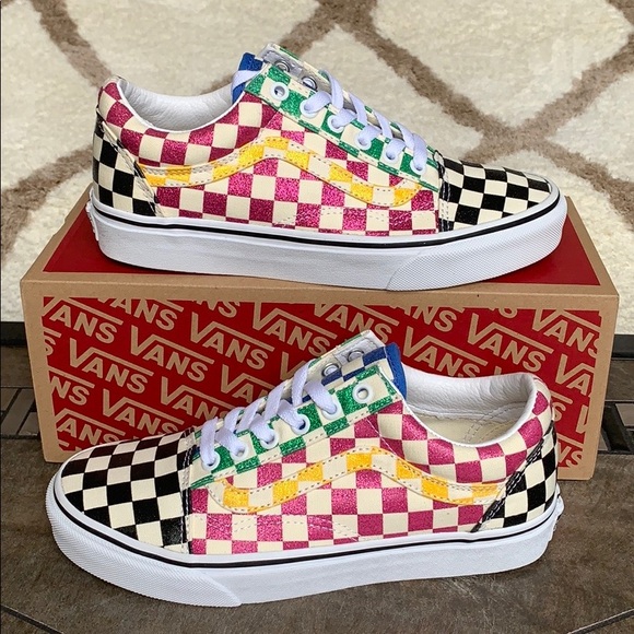 VANS OLD SKOOL GLITTER CHECK MultiTrWht WMNS - Picture 16 of 16